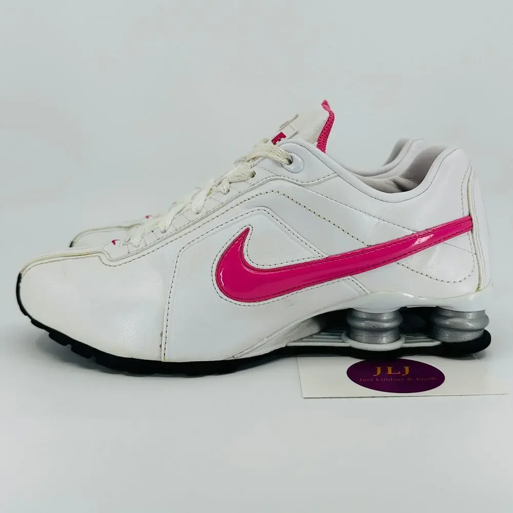 Nike Women's Shox Conundrum Athletic Sneakers White/Vivid Pink 407989-162 Size 6